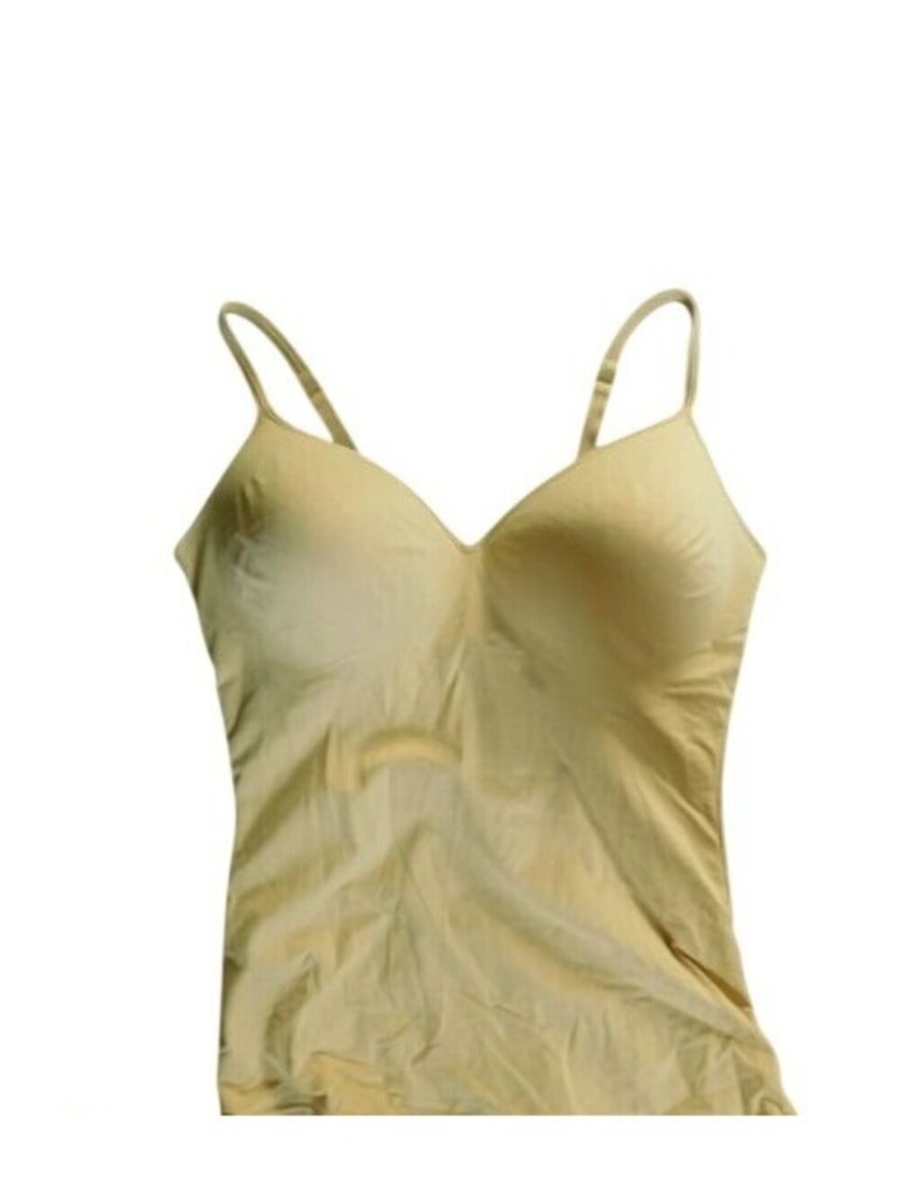 Maidenform Size 2X  beige Molded Cup Bra Built in Tank shaper style Top